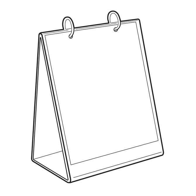 8-1/2" X 11" TABLETOP FLIP CHART A-STYLE - Braeside Displays