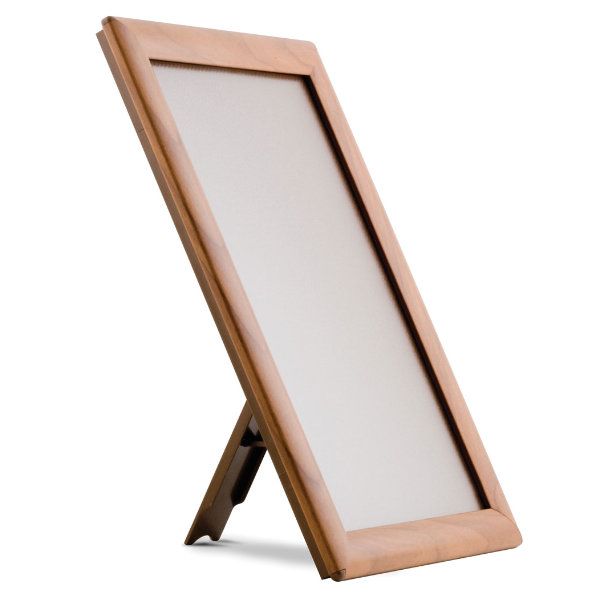 8" x 10" Convertible Sign Snap Frame, Wood Finish, With Counter Support - Braeside Displays