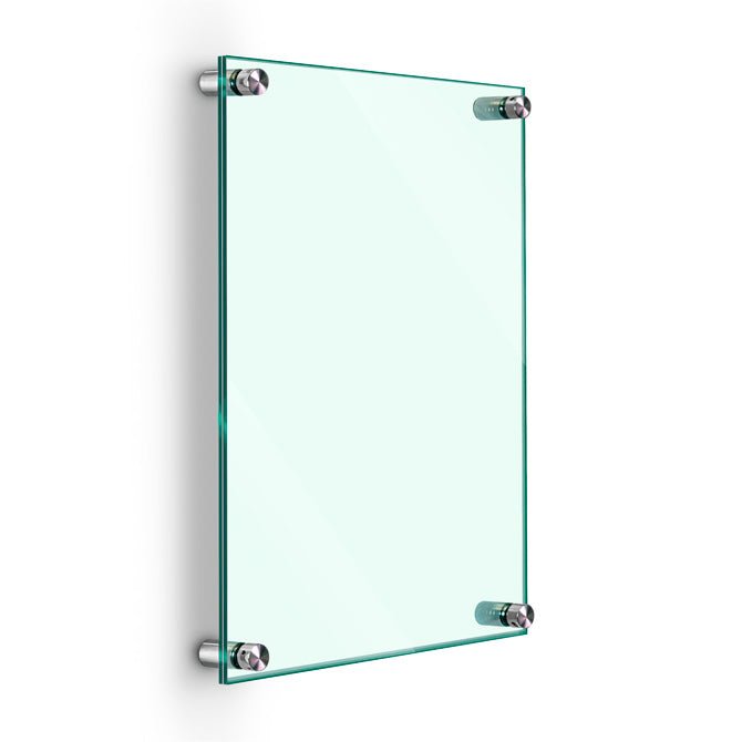 8.5" X 11" DELUXE ACRYLIC STANDOFF WALL FRAME, GREEN - Braeside Displays