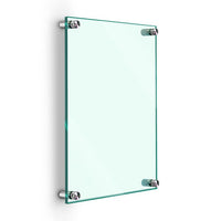 8.5" X 11" DELUXE ACRYLIC STANDOFF WALL FRAME, GREEN - Braeside Displays