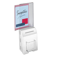 8.5" x 11" Molded Ballot Box, White with Large Header - Braeside Displays