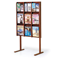 9 POCKET MAGAZINE / 18 POCKET BROCHURE FLOOR DISPLAY WITH DIVIDERS - Braeside Displays