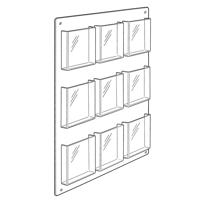 9 POCKET MAGAZINE WALL RACK - Braeside Displays