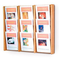 9 POCKET SLANTED MAGAZINE WALL RACK - Braeside Displays