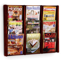 9 POCKET SLANTED MAGAZINE WALL RACK - Braeside Displays