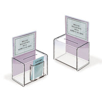 9" x 5" Acrylic Ballot Box with 5" Header - Braeside Displays