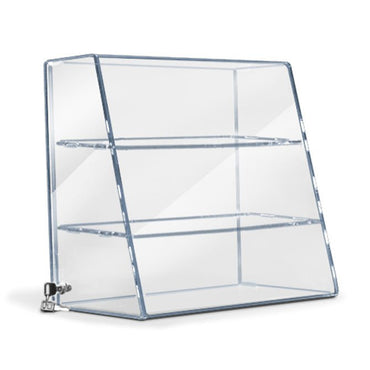 Acrylic Slanted-Front Straight Shelf Case - Braeside Displays