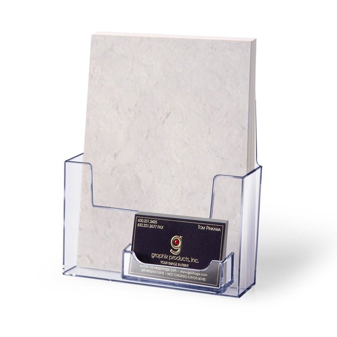 BI-FOLD HOLDER WITH BUSINESS CARD POCKET - Braeside Displays