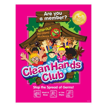 Clubhouse Clean Hands Club Posters - Braeside Displays