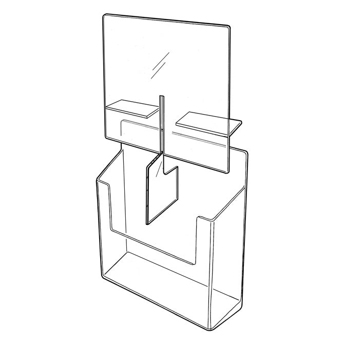 Convertible Slatwall Brochure Holder - Braeside Displays