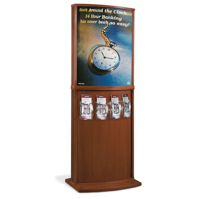 Deluxe Oak Literature Kiosk - Braeside Displays