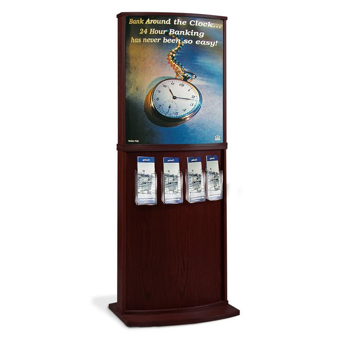 Deluxe Oak Literature Kiosk - Braeside Displays