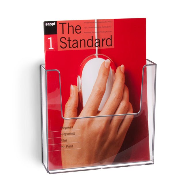 LARGE UPRIGHT BROCHURE HOLDER, 9-5/8"W - Braeside Displays