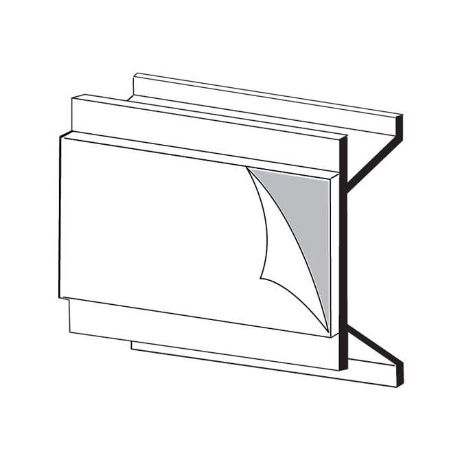 PEEL AND STICK PRICE RAIL CLIP - Braeside Displays