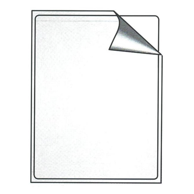 PRESS-ON CLEAR VINYL POCKETS, VARIOUS SIZES - Braeside Displays