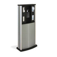 Series 900 Standard Infection Control Kiosk, Wood Grain Finish - Braeside Displays