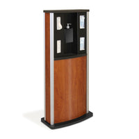 Series 900 Standard Infection Control Kiosk, Wood Grain Finish - Braeside Displays