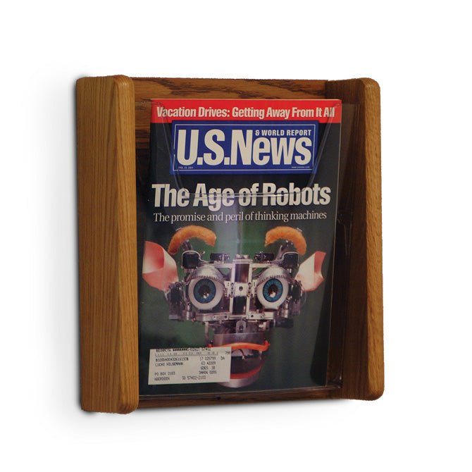 SINGLE POCKET SLANTED MAGAZINE WALL RACK - Braeside Displays