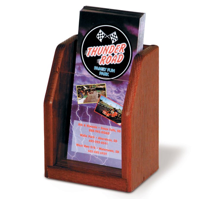 SINGLE POCKET WOODEN LITERATURE COUNTER DISPLAY - Braeside Displays