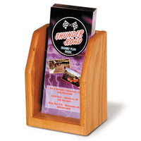 SINGLE POCKET WOODEN LITERATURE COUNTER DISPLAY - Braeside Displays