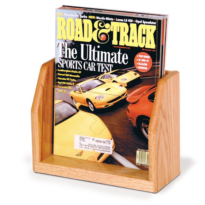 SINGLE POCKET WOODEN MAGAZINE COUNTER DISPLAY - Braeside Displays