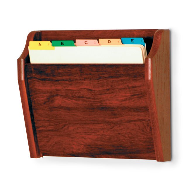 SINGLE POCKET WOODEN WALL MOUNT FILE AND CHART HOLDER - Braeside Displays