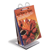 TABLETOP MENU FLIP CHART, NARROW RING - Braeside Displays