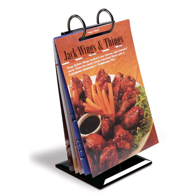 Tabletop Menu Flip Chart, Narrow Ring - Braeside Displays