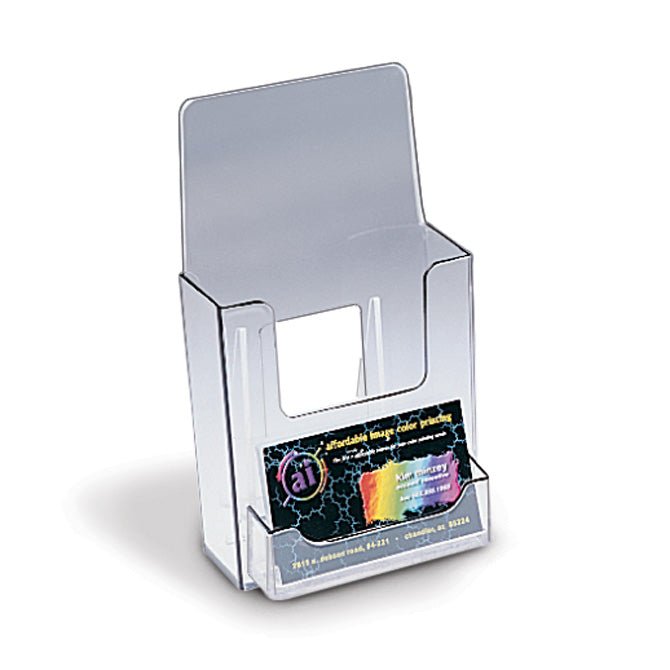 TRI-FOLD HOLDER WITH BUSINESS CARD POCKET - Braeside Displays